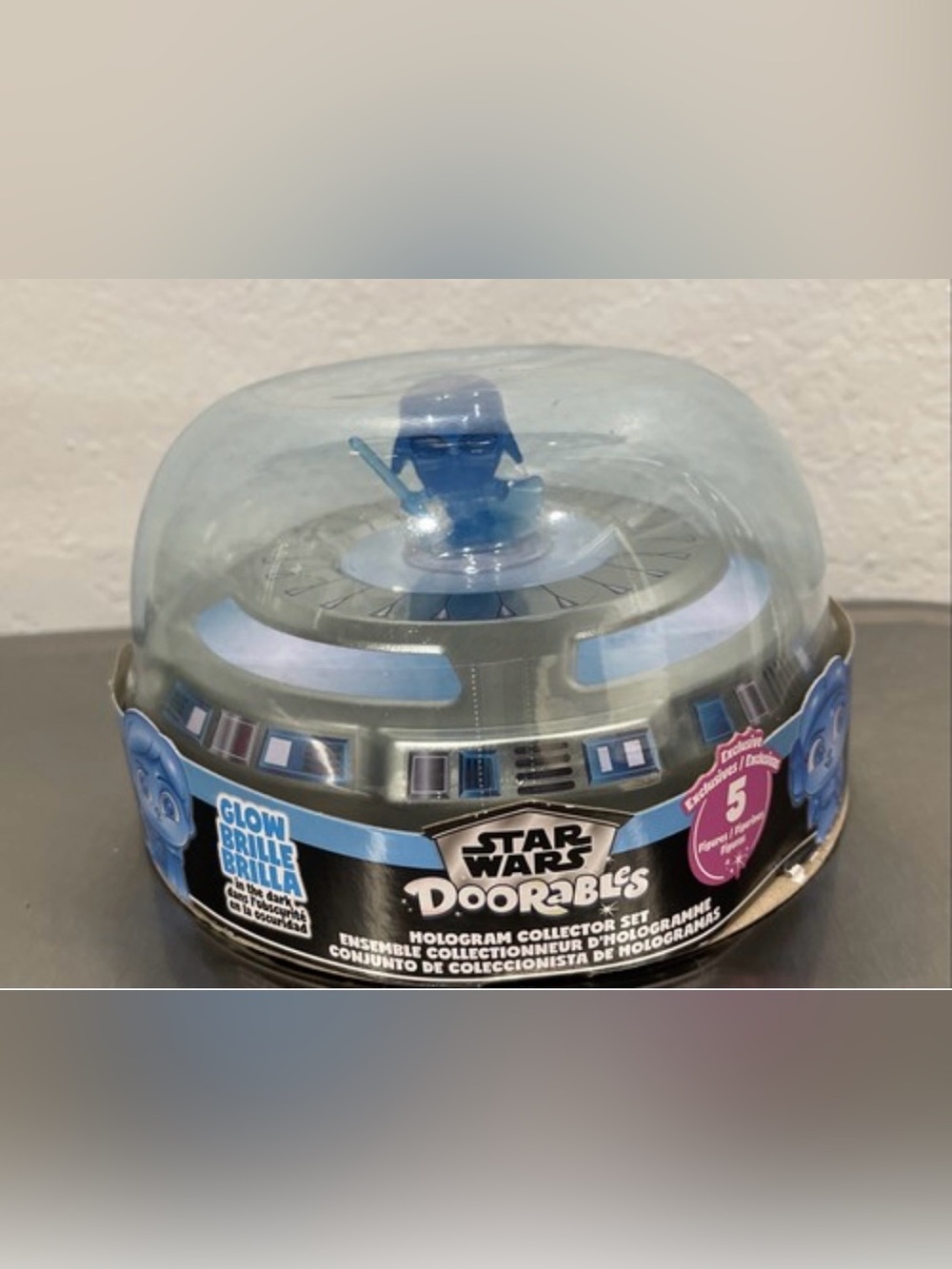 Star Wars Doorables Hologram Collector Set - Blue Figure & Gray Pod